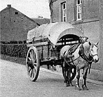 Foto 1937.
Paard en huifkar ergens in Oirsbeek